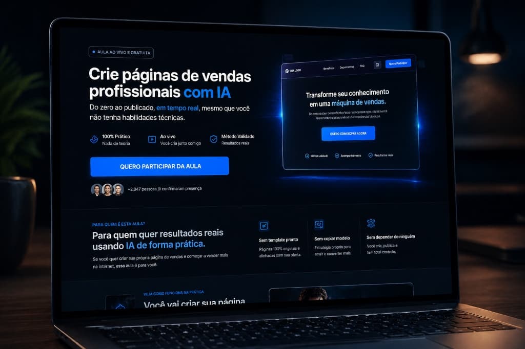IA do Google gerando estrutura da página